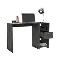 Fm Furniture Arlington Writing Computer Desk, One Drawer, Two Shelves