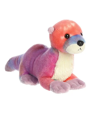 Aurora Small River Otter Mini Flopsie Adorable Plush Toy Rainbow 8"