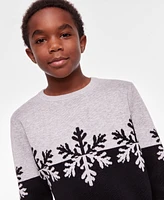 Holiday Lane Big & Little Boys Snowflake Sweater, Created for Macy's