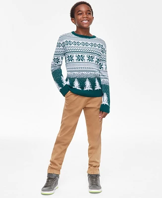 Holiday Lane Big & Little Boys Fair Isle Sweater, Created for Macy's