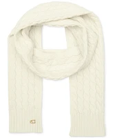 Coach Soft Rib Cable Knit Scarf