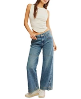 Free People Women's Benji Relaxed Wide-Leg Jeans