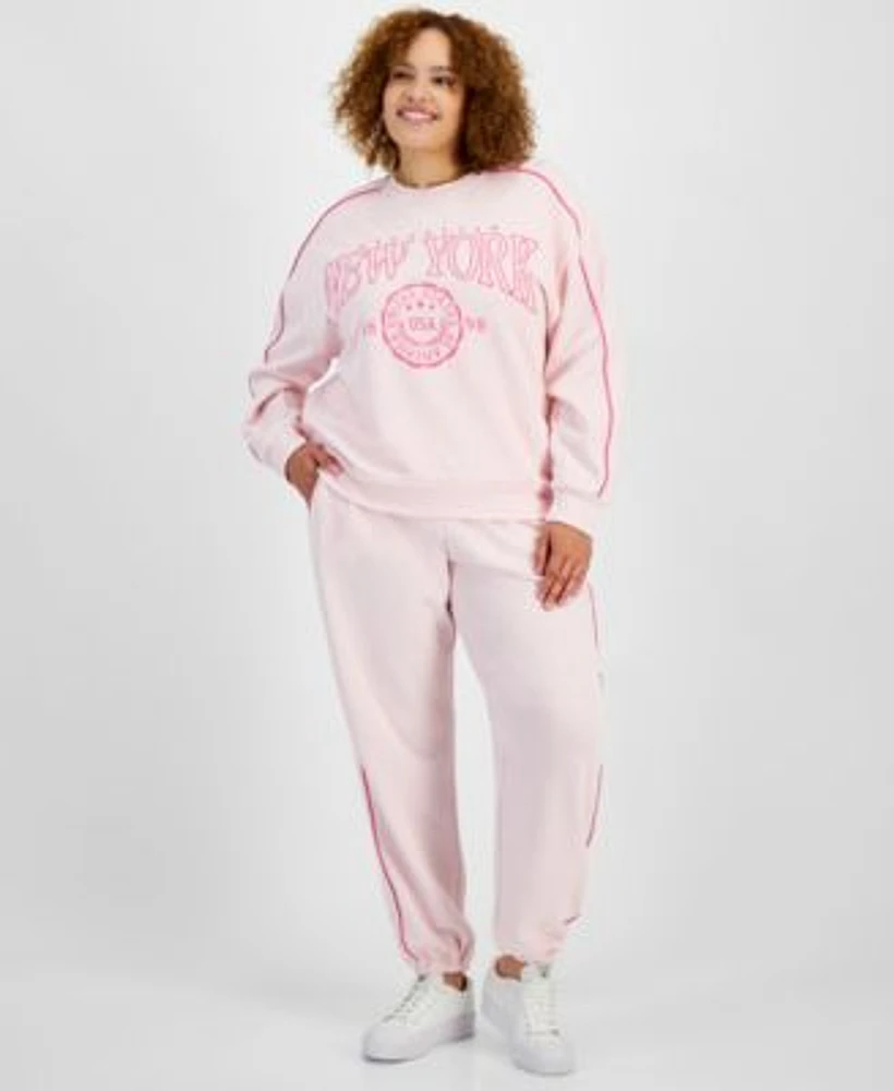 Rebellious One Trendy Plus Size New York Sweatshirt Sweatpants