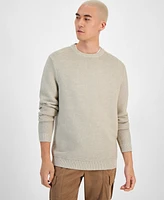 Sun + Stone Men's Links Textured Crewneck Pullover Sweater, Created for Macy's