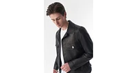 Furniq Uk Men's Genuine Leather Trucker Jacket