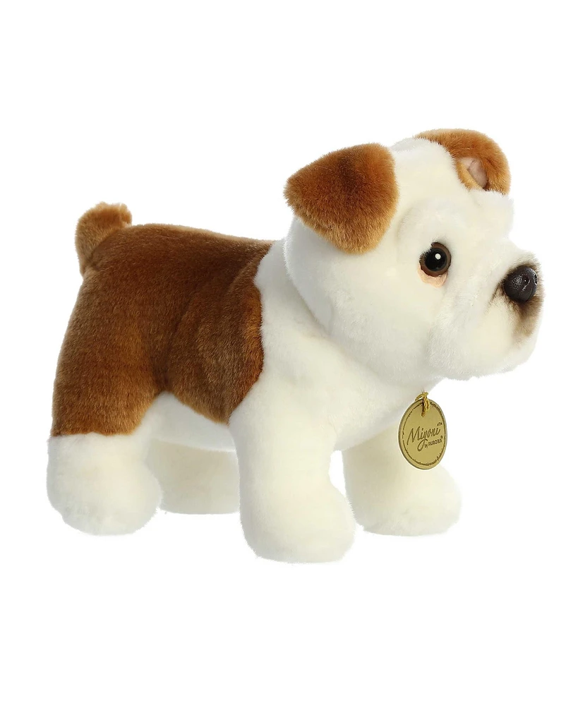 Aurora Small Bulldog Miyoni Realistic Plush Toy Brown 9"