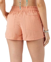 O'Neill Juniors' Carla Cotton High-Rise Pull-On Shorts