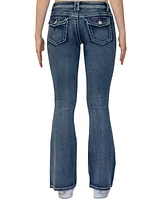 Madden Girl Juniors' Heavy-Stitch Flare-Leg Jeans