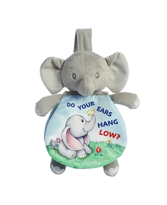 ebba Small Do Your Ears Hang Low Story Pals Educational Baby Plush Toy Gray 9"