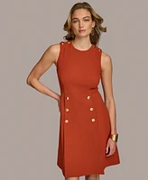 Donna Karan New York Petite Jewel-Neck Sleeveless A-Line Dress