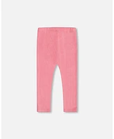 Deux par Toddler Girls Velvet Stretch Leggings Candy Pink