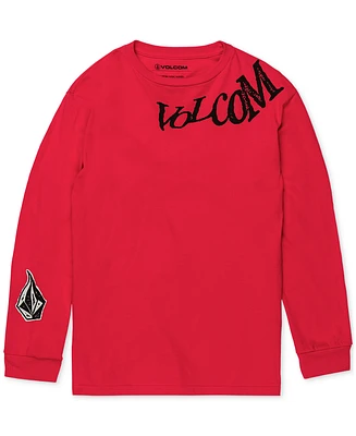 Volcom Big Boys Controt Logo Graphic Long-Sleeve T-Shirt