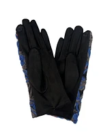 Marcus Adler Suede Glove with Knit Flower Detail