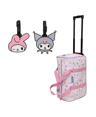 Sanrio Hello Kitty Wheeled Duffle Bag With Two Luggage Tags