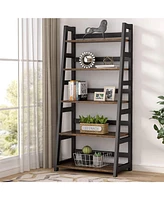 Tribesigns 5-Tier Bookshelf Modern Bookcase, 5 Shelf Ladder Shelf Book Storage Shelf Organizer for Living Room, Home Office