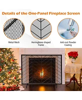 Sugift 38 x 31 Inch Single Panel Fireplace Screen