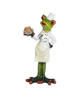 Fc Design 7"H Frog Chef Serving Figurine Decoration Home Decor Perfect Gift for House Warming, Holidays and Birthdays