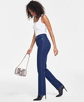 I.n.c. International Concepts Women's High-Rise Straight-Leg Jeans, Created for Macy's