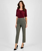 Kasper Women's Pull-On Straight-Leg Pants