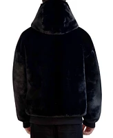 Karl Lagerfeld Men's Reversible Faux-Fur Lined Bomber Jacket