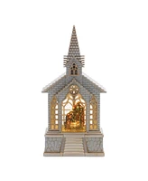 Slickblue Snow Globe Church with Holy Family, Christmas Decor