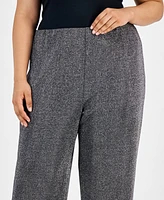 Jm Collection Plus Pull-On Metallic Pants, Created for Macy's