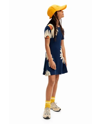 Desigual Girls Girls's Short ribbed daisy dress