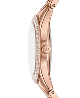 Michael Kors Women's Harlowe Three-Hand Rose Gold-Tone Stainless Steel Watch 33mm