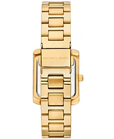 Michael Kors Women's Emery Three-Hand Gold-Tone Stainless Steel Watch, Earrings and Bracelet Gift Set 27mm