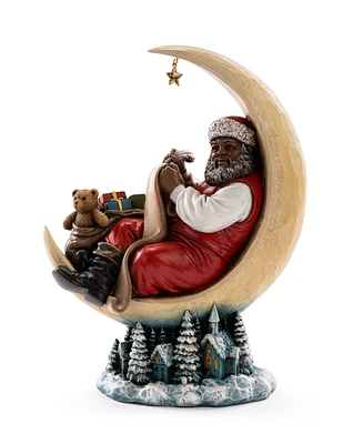 Napco African American Santa in Moon