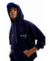 Desigual Men's Paint embroidery hoodie