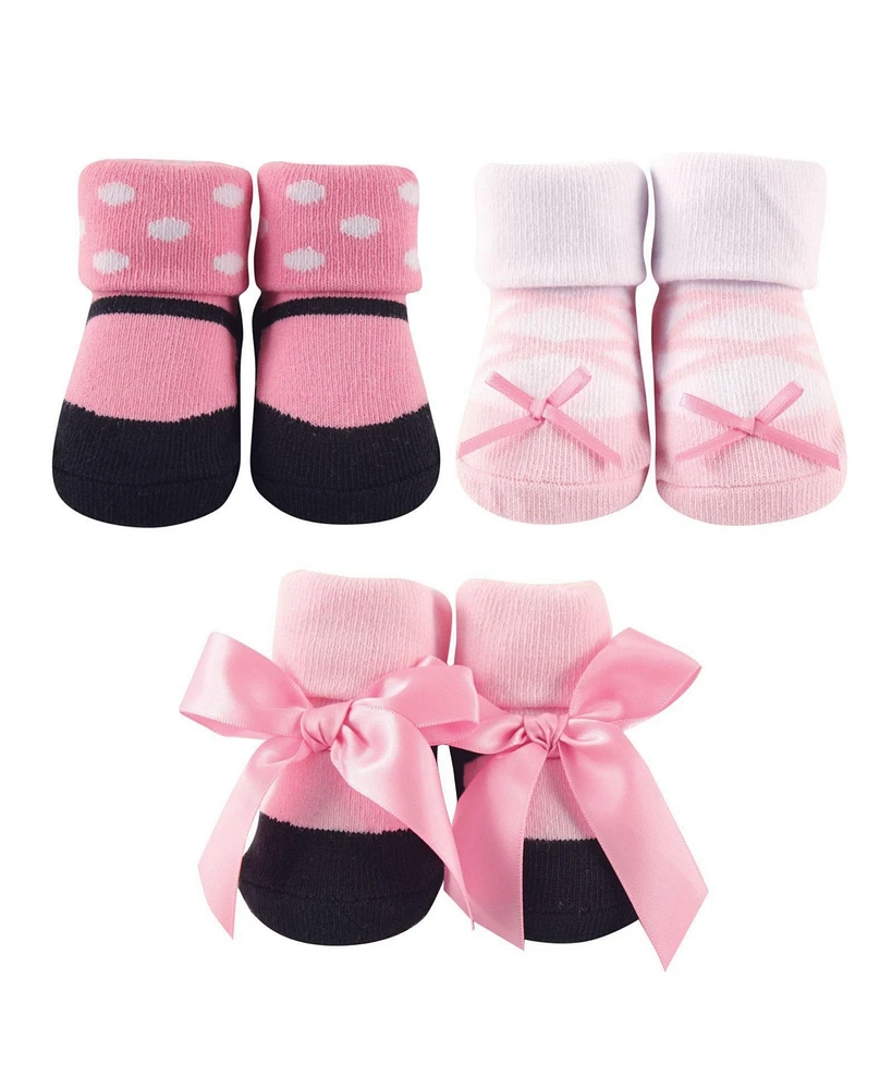 Luvable Friends Baby Girls Socks Giftset, Pink, 0-9 Months