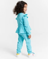 Epic Threads Toddler Girls Waffle Peplum Top & Pants, 2 Piece Set, Created for Macy's