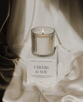 Sweet Water Decor Cheers To You Soy Candle - Ribbed Glass Jar with Box - 11 oz