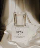 Sweet Water Decor Thank You Soy Candle - Ribbed Glass Jar with Box - 11 oz