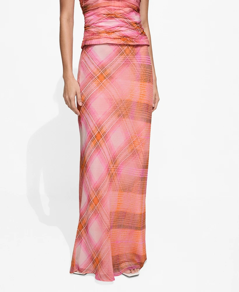 Mango Women's Printed Long Skirt