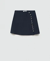 Mango Women's Decorative Buttons Miniskirt