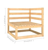 vidaXL Patio Corner Sofas 2 pcs with Cushions Solid Pinewood