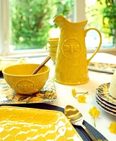 Certified International French Bees Embossed Honeycomb Pitcher