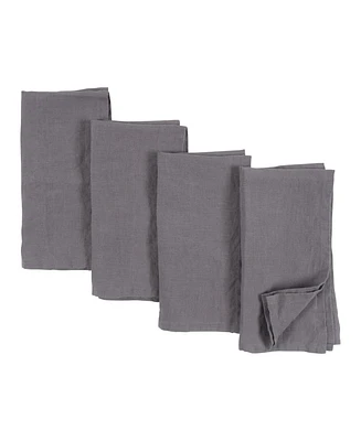 Kaf Home Verona Stonewashed Linen Napkins, Set of 4