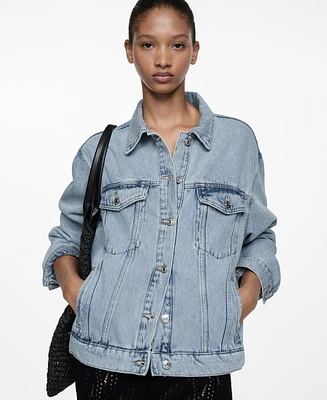 Mango Women's Oversize Denim Jacket