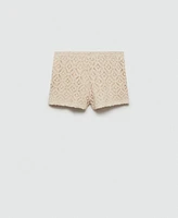 Mango Women's Crochet Straight Shorts