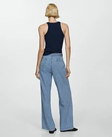 Mango Women's Belt Flowy Pants