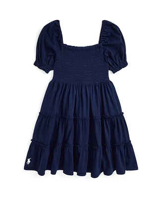 Polo Ralph Lauren Big Girls Smocked Cotton Jersey Dress