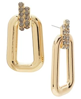 I.n.c. International Concepts Pave Oval Link Drop Earrings, Created for Macy's