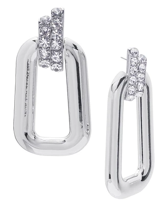 I.n.c. International Concepts Pave Oval Link Drop Earrings, Created for Macy's