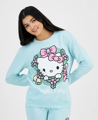 Love Tribe Juniors' Hello Kitty Holiday Graphic Sweatshirt