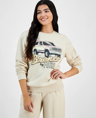 Love Tribe Juniors' Bronco Graphic Crewneck Sweatshirt