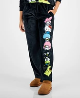 Love Tribe Juniors' Hello Kitty And Friends Plush Fleece Graphic Sweatpants