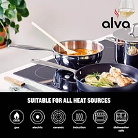 Alva Maestro Stainless Steel Saucier Saucepan for Stainless Steel Cookware Set, Non